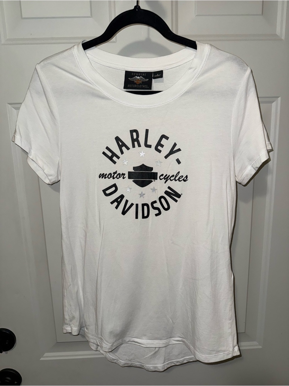 Harley-Davidson White Short Sleeve Tee with Black Logo